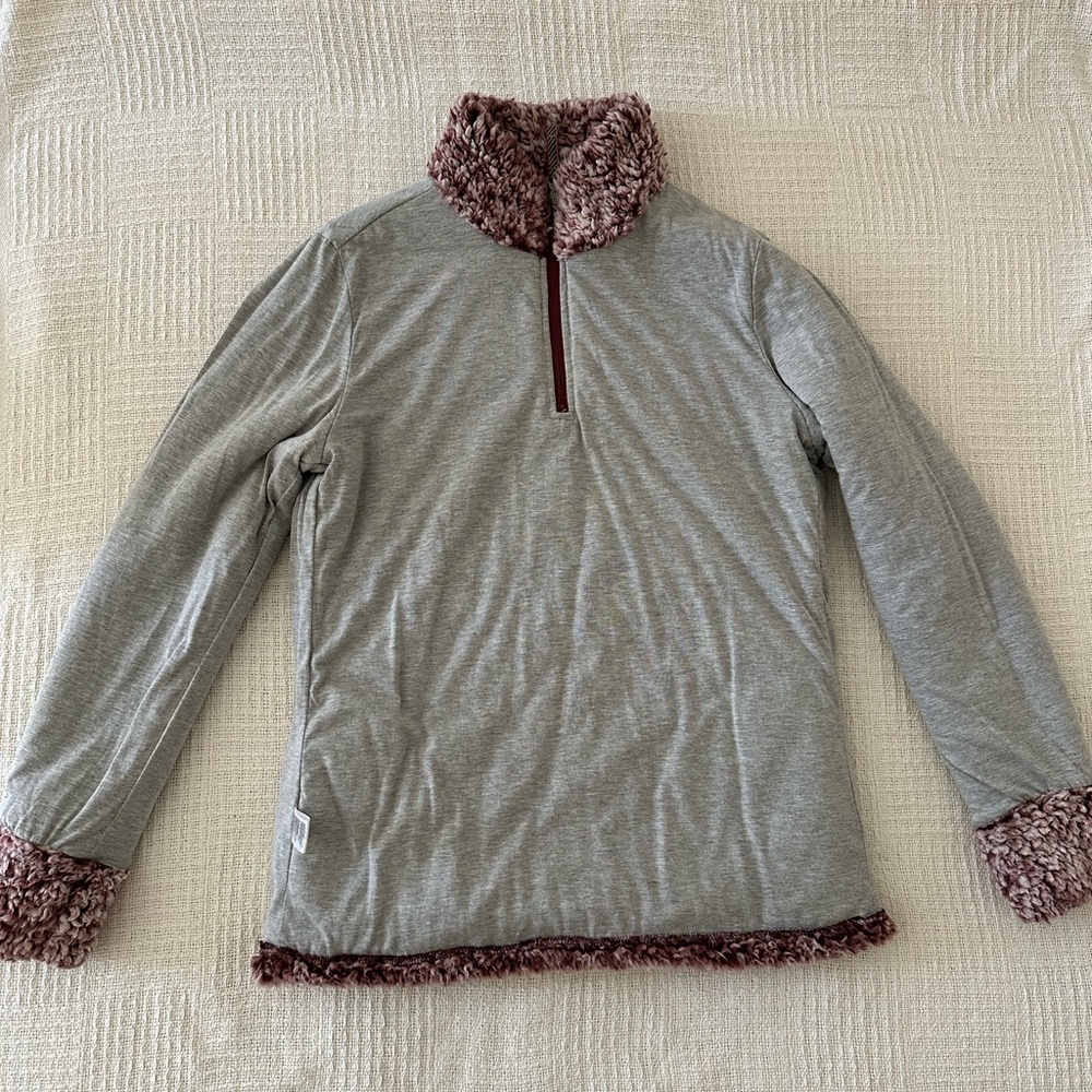 Weatherproof Vintage Ladies Frosty Tipped Sherpa 1/4 Zip Sweater Red, Sz S/CH - Picture 14 of 14